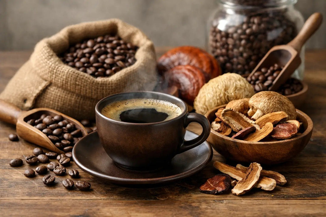 Whole Bean Mushroom Coffee, Done Right - Bywaqa
